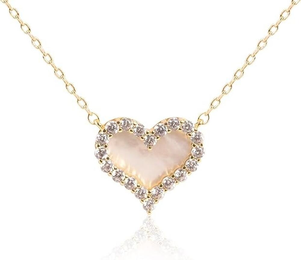 Rosedance Heart 16" Necklace 14K Gold Plated Dainty 2" Extender NIB